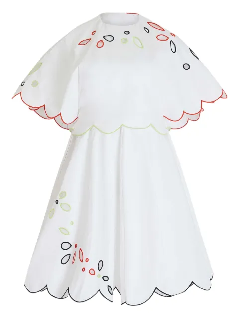 Rosie Assoulin Buttercup scalloped dress White C253D18WC258199