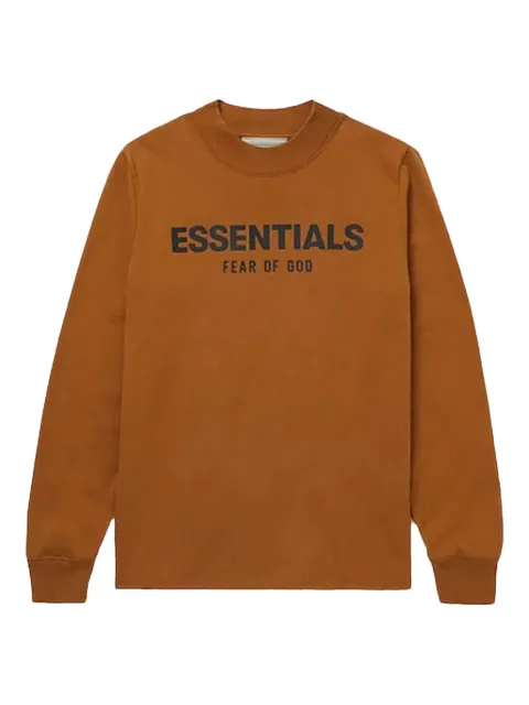 FEAR OF GOD ESSENTIALS logo-print long-sleeve sweater Brown 70538270