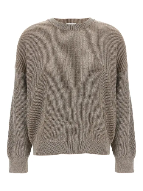 Brunello Cucinelli ribbed-knit sweater Neutrals MAZ260200PCXB87