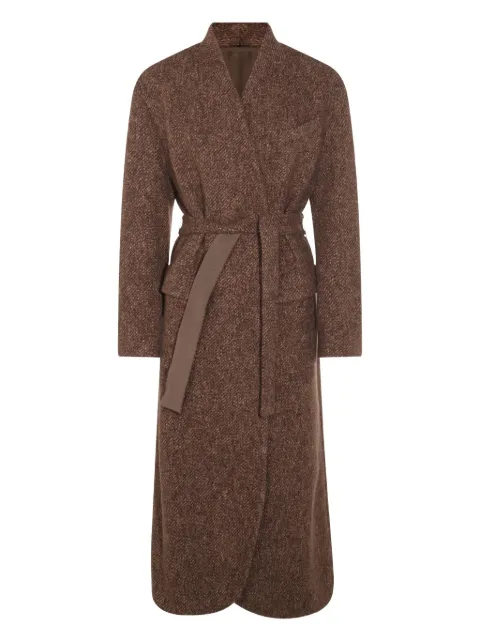 Brunello Cucinelli wool-blend single-breasted coat Brown MG5349931C001
