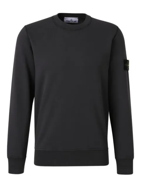 Stone Island 6100060 organic cotton fleece sweatshirt Black L2S156100060S0051