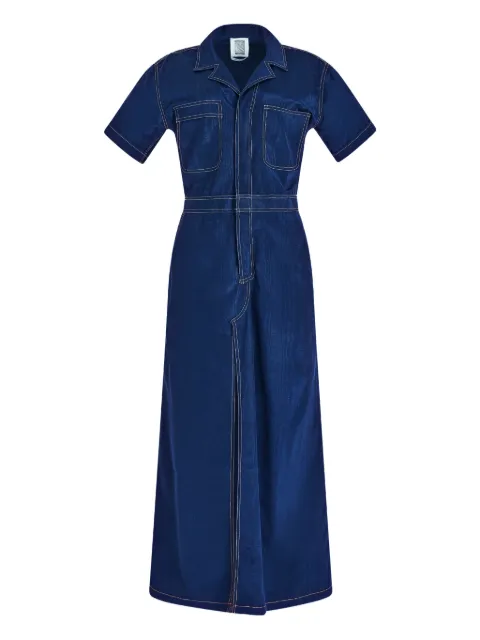 Rosie Assoulin Janitoress ridged split dress Blue R254D07WC222413