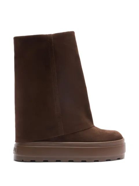 Casadei double-face fold-over platform boots Brown 2S336Y0801RENNA