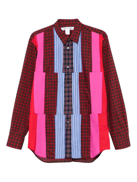 Comme Des Garçons Shirt patchwork plaid shirt Red FPB029051