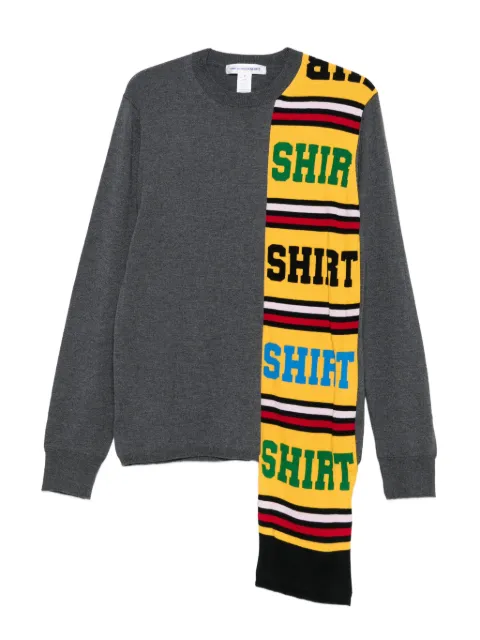 Comme Des Garçons Shirt layered wool sweater Grey FPN003051