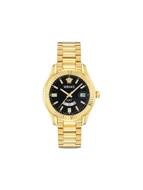 Versace Greca GMT Fluted 41mm Black VE0U00625