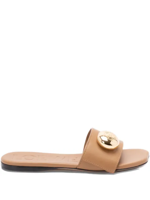 LOEWE Pebble leather sandals Neutrals L815465XB0