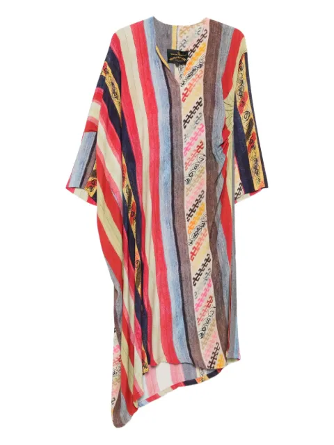 Vivienne Westwood Pre-Owned 2018-2019 striped asymmetric dress Red VW600EK