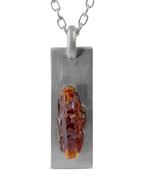 Parts of Four zincite sterling-silver plate necklace Silver K162