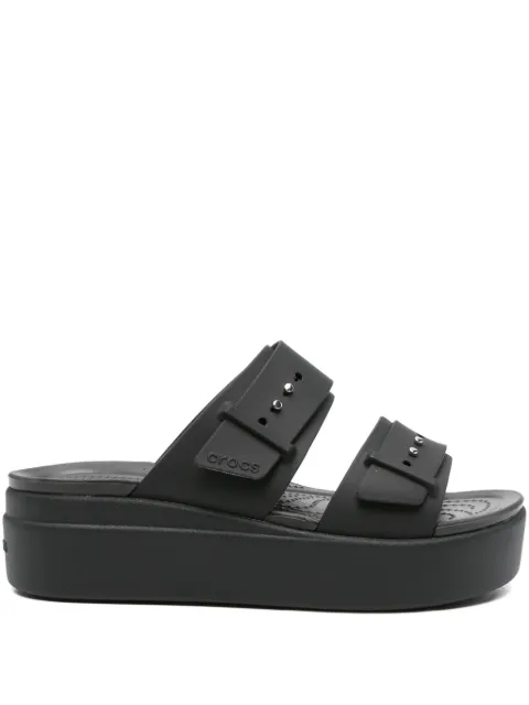 Crocs Brooklyn platform double-buckle sandals Black 207431