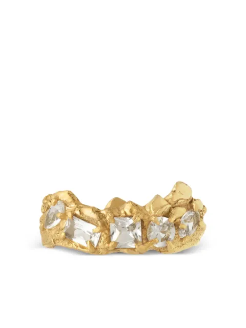 LOVENESS LEE Maria 18K gold plated textured sapphire ring Gold MARAGOLDRING