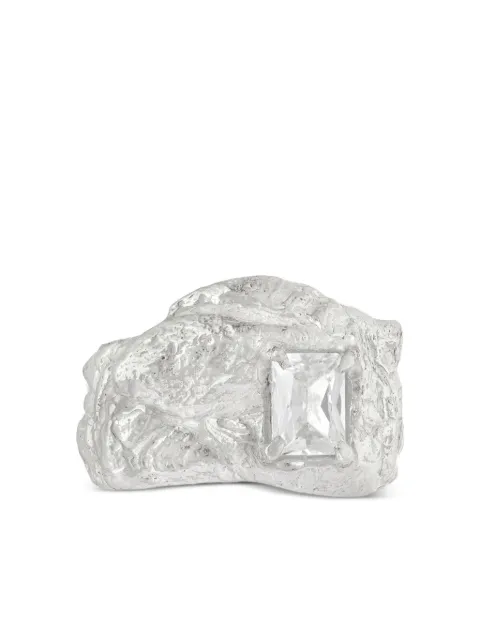 LOVENESS LEE Kai textured white sapphire ring Silver KAISILVERRING