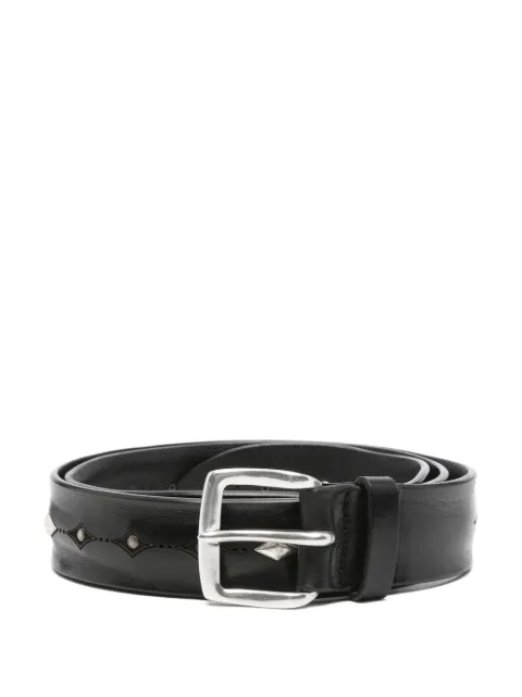 Orciani studded leather belt Black U08329BUS