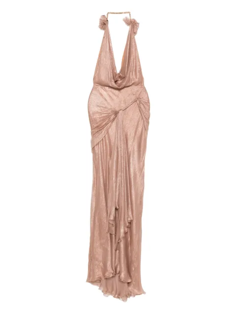 Maria Lucia Hohan Alix draped dress Brown PS256