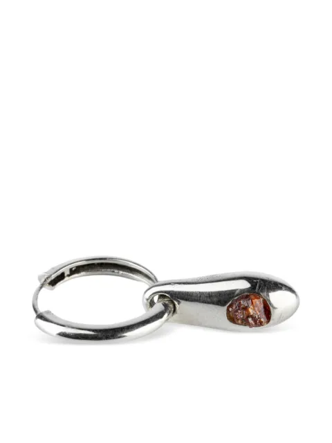 Parts of Four teardrop-zincite hoop earring Silver R243594PAZIN