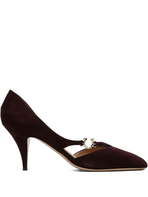 Ferragamo 70mm gancini-detail pumps Red 07849381CSUE