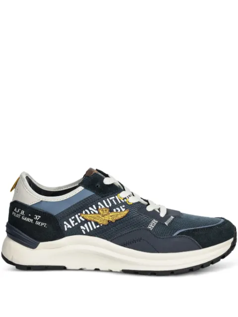Aeronautica Militare logo-embroidered sneakers Blue SC286CT3543