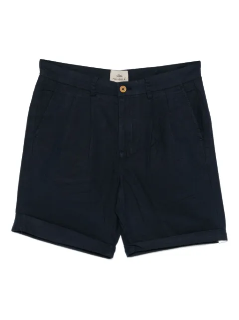PENINSULA SWIMWEAR pleated cuffed bermuda shorts Blue BMS05L01V1BM