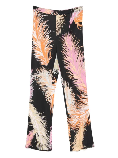PUCCI Pre-Owned 2000s feather-print trousers Black EP390ED