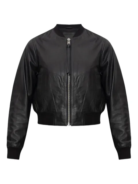 AllSaints Orten leather zip-front bomber jacket Black W072LB