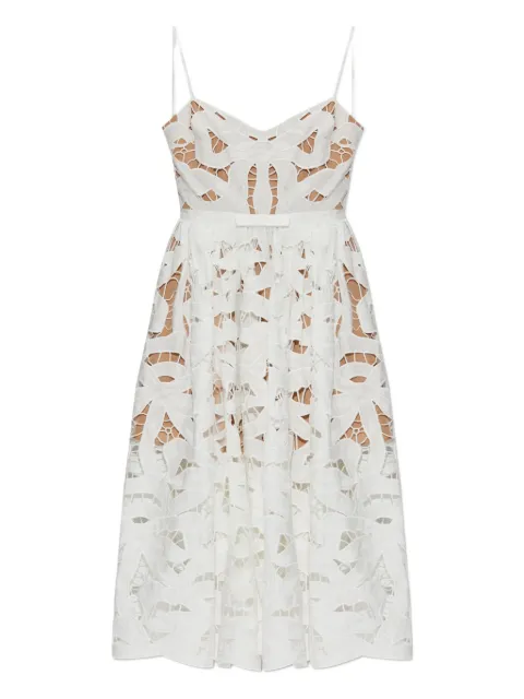 Self-Portrait bow-detail dress White PF25013MW