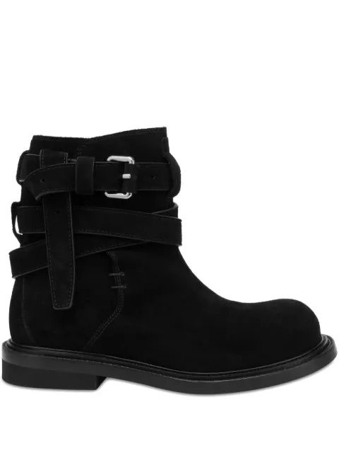 Moschino buckle-embellished ankle boots Black MB21094C0NGF0