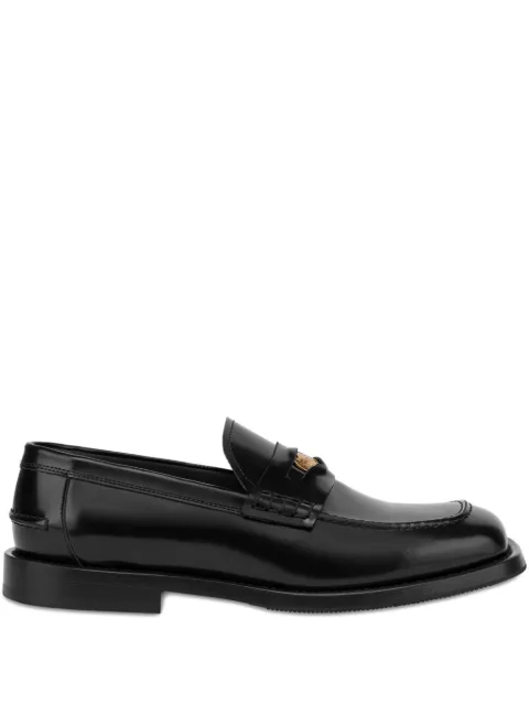 Moschino leather penny loafers Black MB10423M0NGB0
