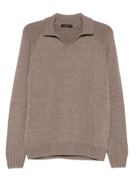 Zanone polo-neck wool sweater Brown 810302ZN286