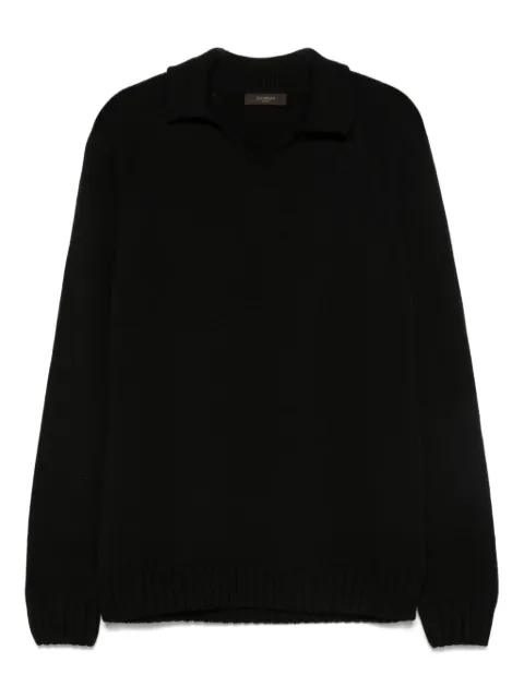 Zanone polo-neck wool sweater Black 810302ZN286