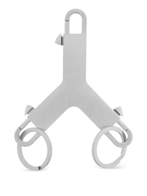 Rick Owens brushed keyring Silver RA02E0794MET