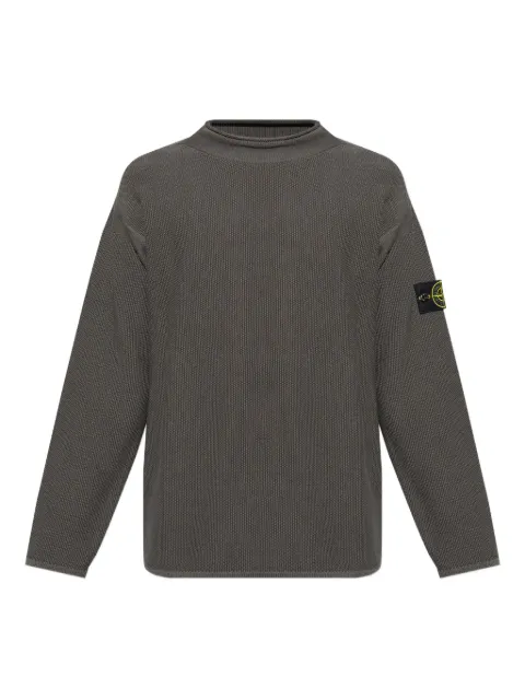 Stone Island Compass-badge knitted sweater Grey K2S155100063S00N4