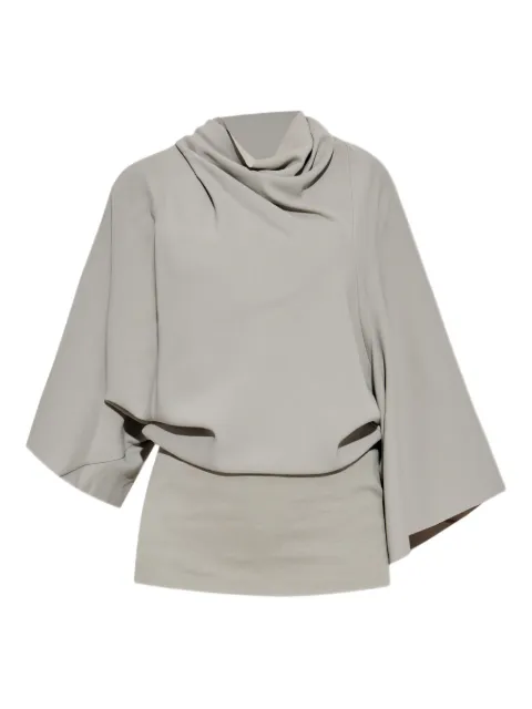 Rick Owens draped cowl-neck top Grey RP02E4231HY