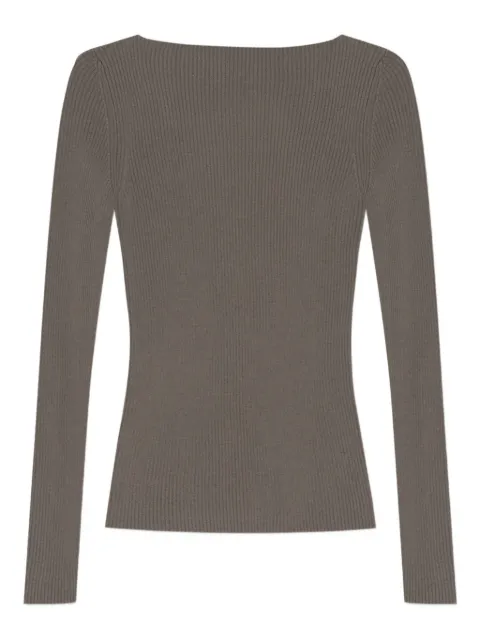 Rick Owens ribbed open-back sweater Neutrals RP02E4683RIBM