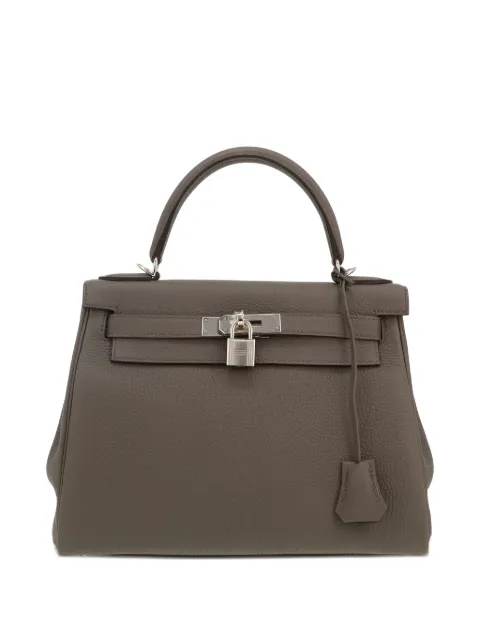 Hermès Pre-Owned Kelly 28 Sellier two-way handbag Grey 413265