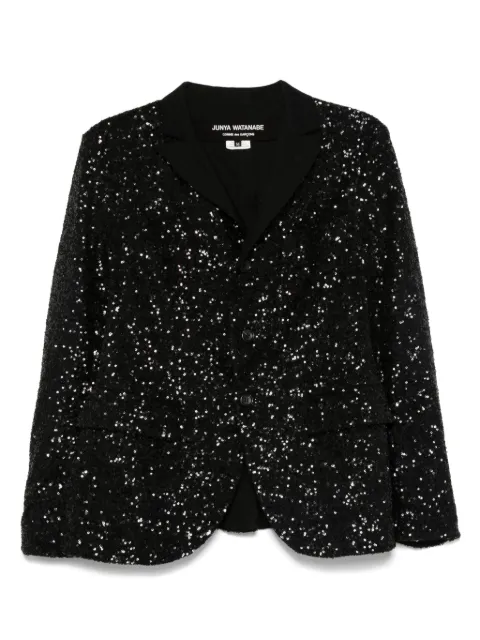 Junya Watanabe Comme des Garçons Pre-Owned 2000s sequin-embellishment blazer Black JW1200EA