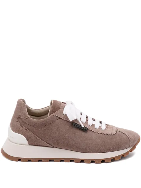 Brunello Cucinelli suede lace-up sneakers Brown MZSFG2110C2659