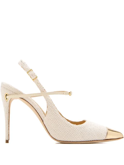 Jennifer Chamandi 105mm Edoardo pumps Neutrals JC12112IVTWGORETCWS