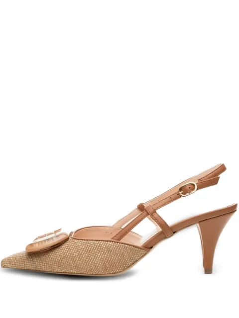 Poche Paris slingback pointed-toe pumps Neutrals FWBELINE508