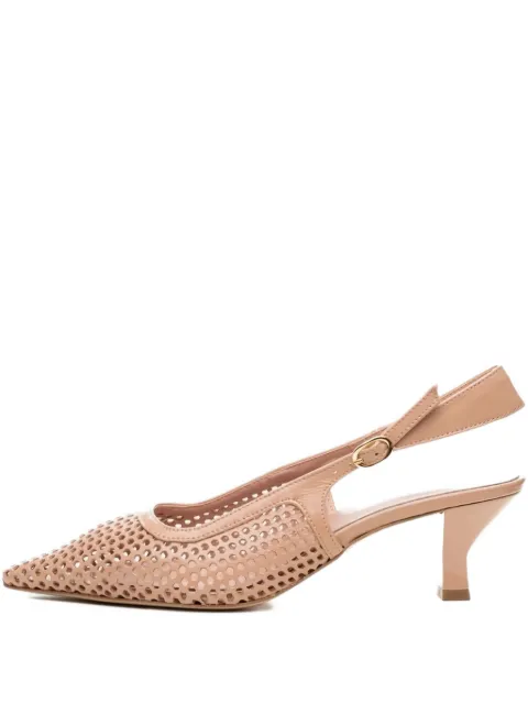 Poche Paris leather heeled sandals Neutrals FWALLURA500361