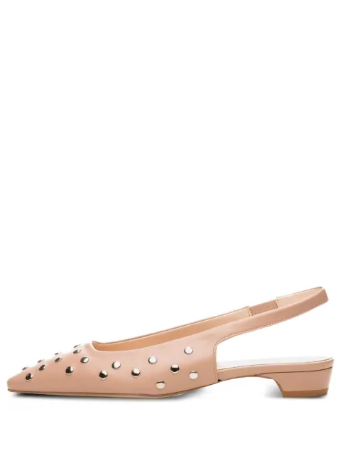 Poche Paris stud-embellished slingback pumps Neutrals FWBAIZE800