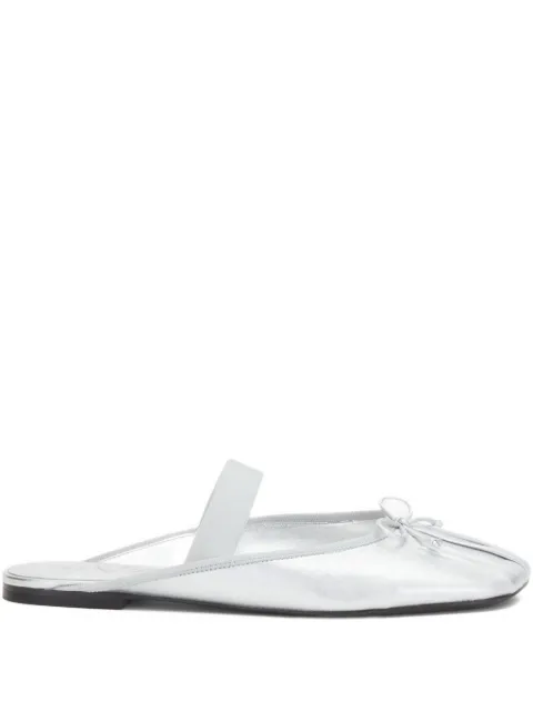 3.1 Phillip Lim bow-detail elasticated-strap mules Silver SP25T985MBT