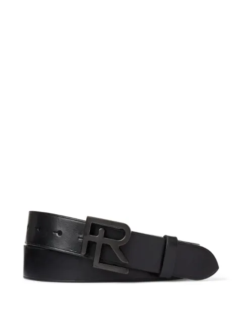 Ralph Lauren Purple Label logo-buckle leather belt Black 404876393002