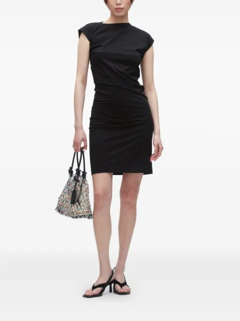 3.1 Phillip Lim draped cap-sleeve dress Black P25190973JCM