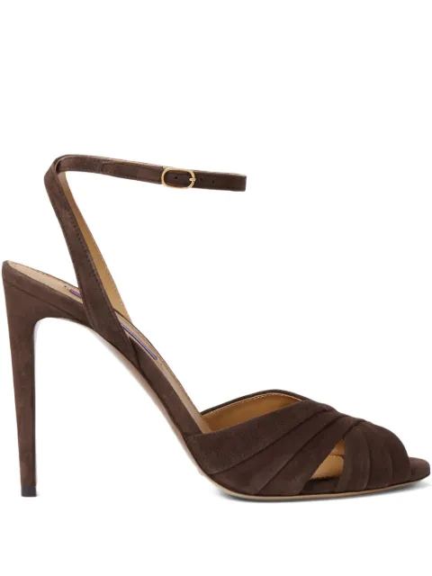 Ralph Lauren Collection pleated stiletto sandals Brown 800896988
