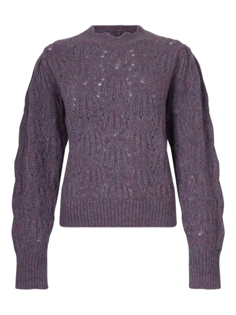 MARANT ÉTOILE openwork knitted sweater Purple PU0727FAC3L08E