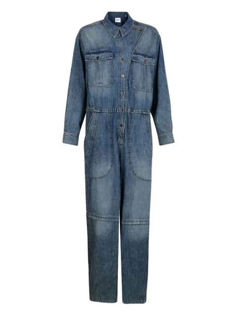 MARANT ÉTOILE button-fastening denim jumpsuit Blue CB0088FAB1H04E30FB
