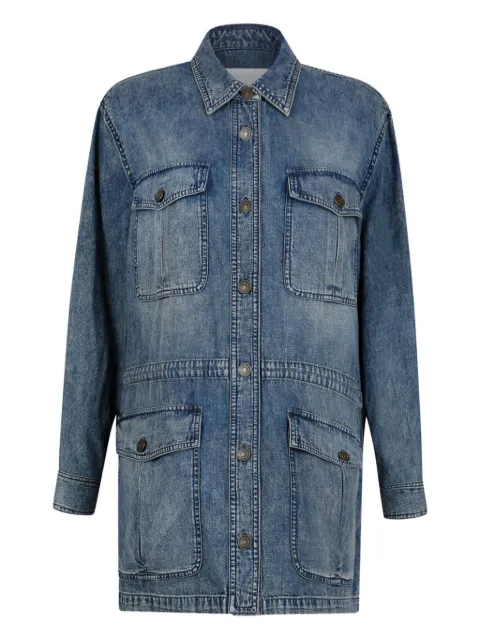 MARANT ÉTOILE button-fastening denim coat Blue VE0527FAB1H04E