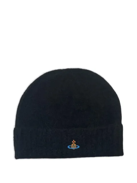 Vivienne Westwood Orb-embroidered beanie Black 8102002JK006AN