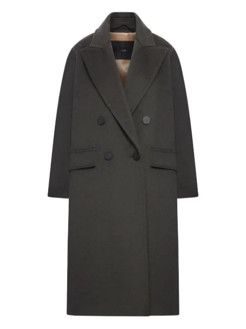 Max Mara Angus double-breasted flap-pocket coat Green 2521016105600