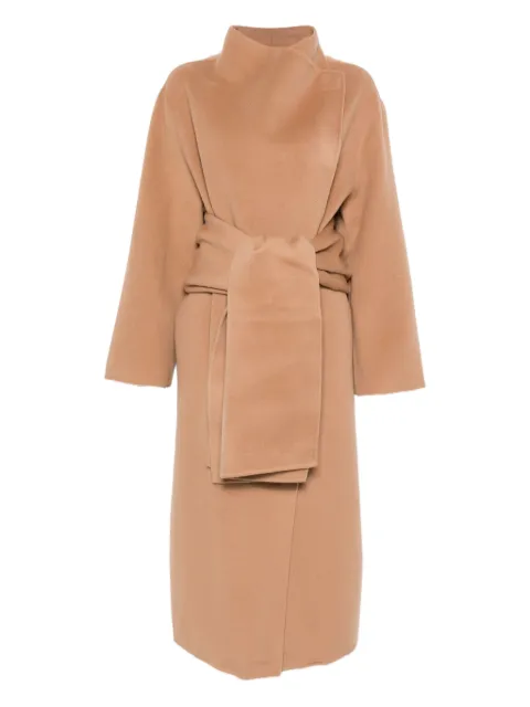 Aya Muse belted felted coat Neutrals AMFW2524